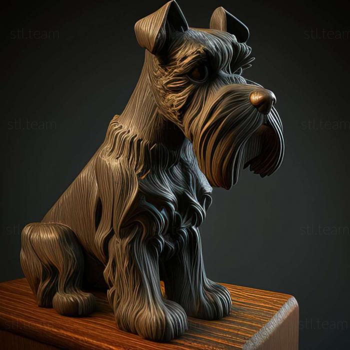 3D model Zwergschnauzer dog (STL)